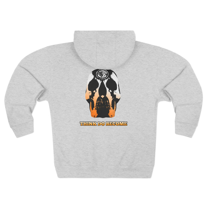 CG SKULL ORANGE WHITE FADE  /THINK DO BECOME ZIP UP