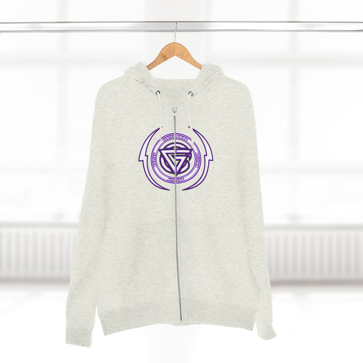 RIDE THE LIGHTNING  PURPLE WHITE /LIFT OR DIE ZIP UP