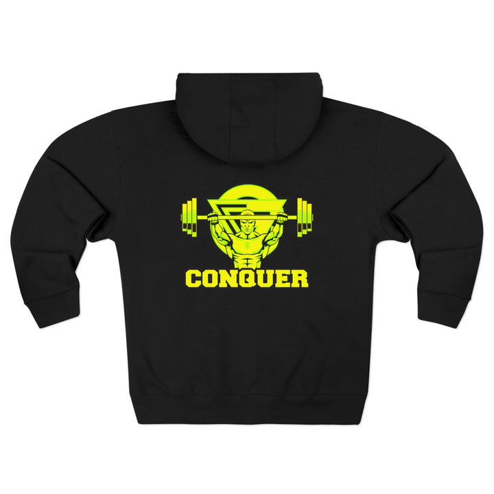 CG YELLOW LIME  ENTER THE MAC/CONQUER ZIP UP