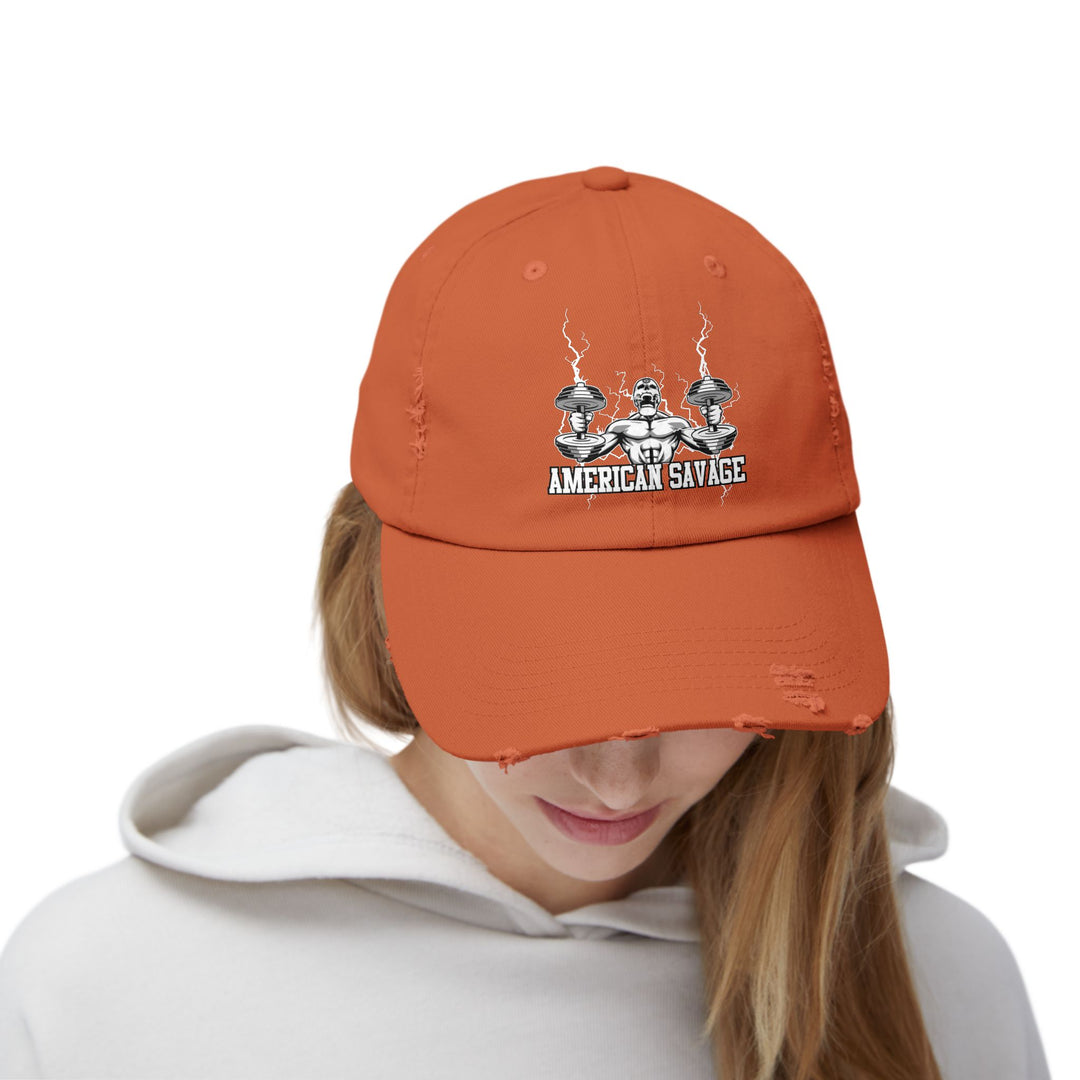 RIDE THE LIGHTNING WHITE AMERICAN SAVAGE CAP
