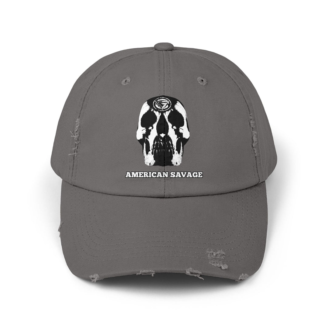 CG SKULL WHITE /AMERICAN SAVAGE CAP
