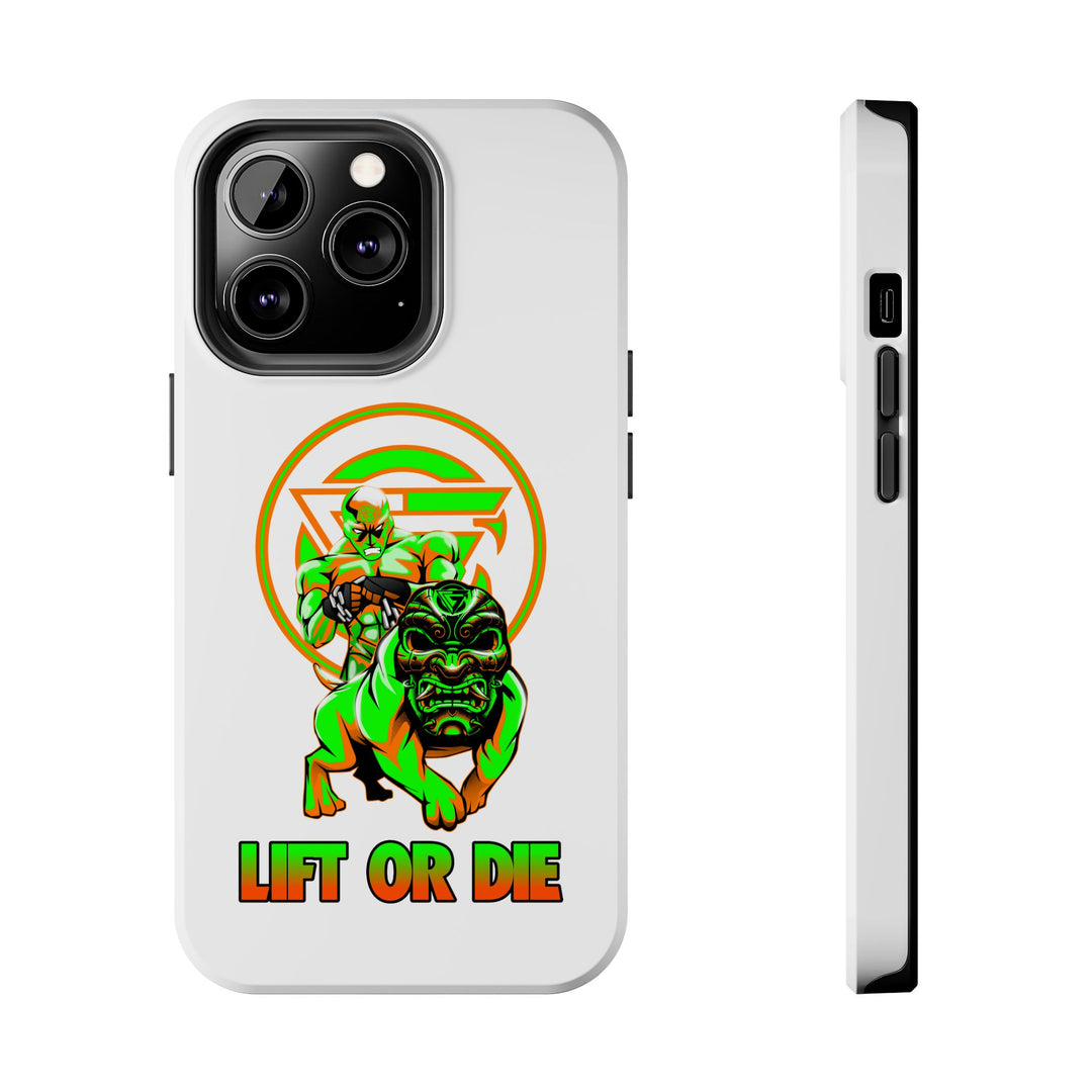 ANGRY DOG ORANGE GREEN PHONE CASE /LIFT OR DIE