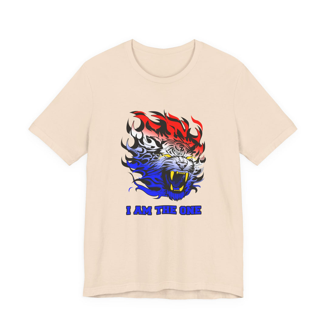 TIGER FLAME RED WHITE BLUE FADE/I AM THE ONE