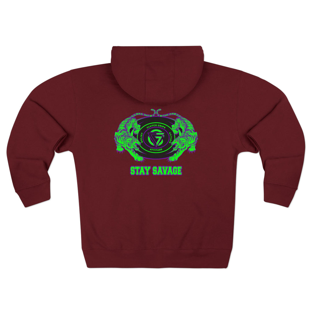 CG TIGER VS TIGER PURPLE GREEN /STAY SAVAGE ZIP UP