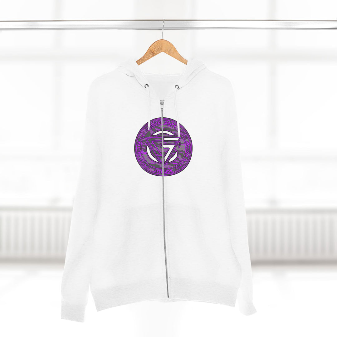 CG ANGRY DOG GREY CAMO PURPLE/STAY SAVAGE ZIP UP