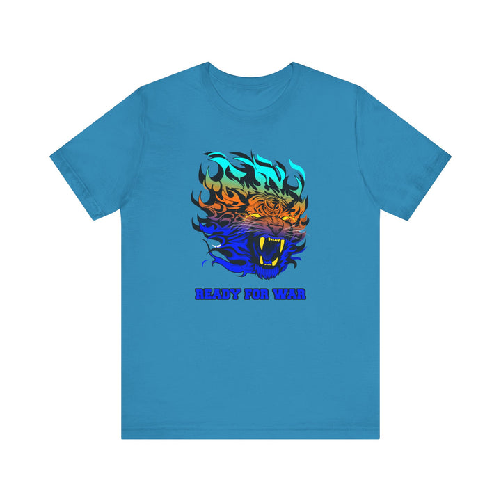 TIGER FLAME BLUE ORANGE AQUA FADE/READY FOR WAR