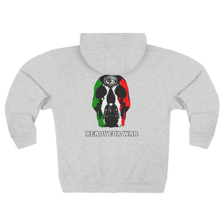CG SKULL RED WHITE GREEN /READY FOR WAR ZIP UP