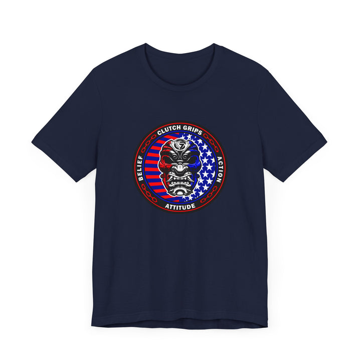 CG RED WHITE BLUE FLAG MASK COIN