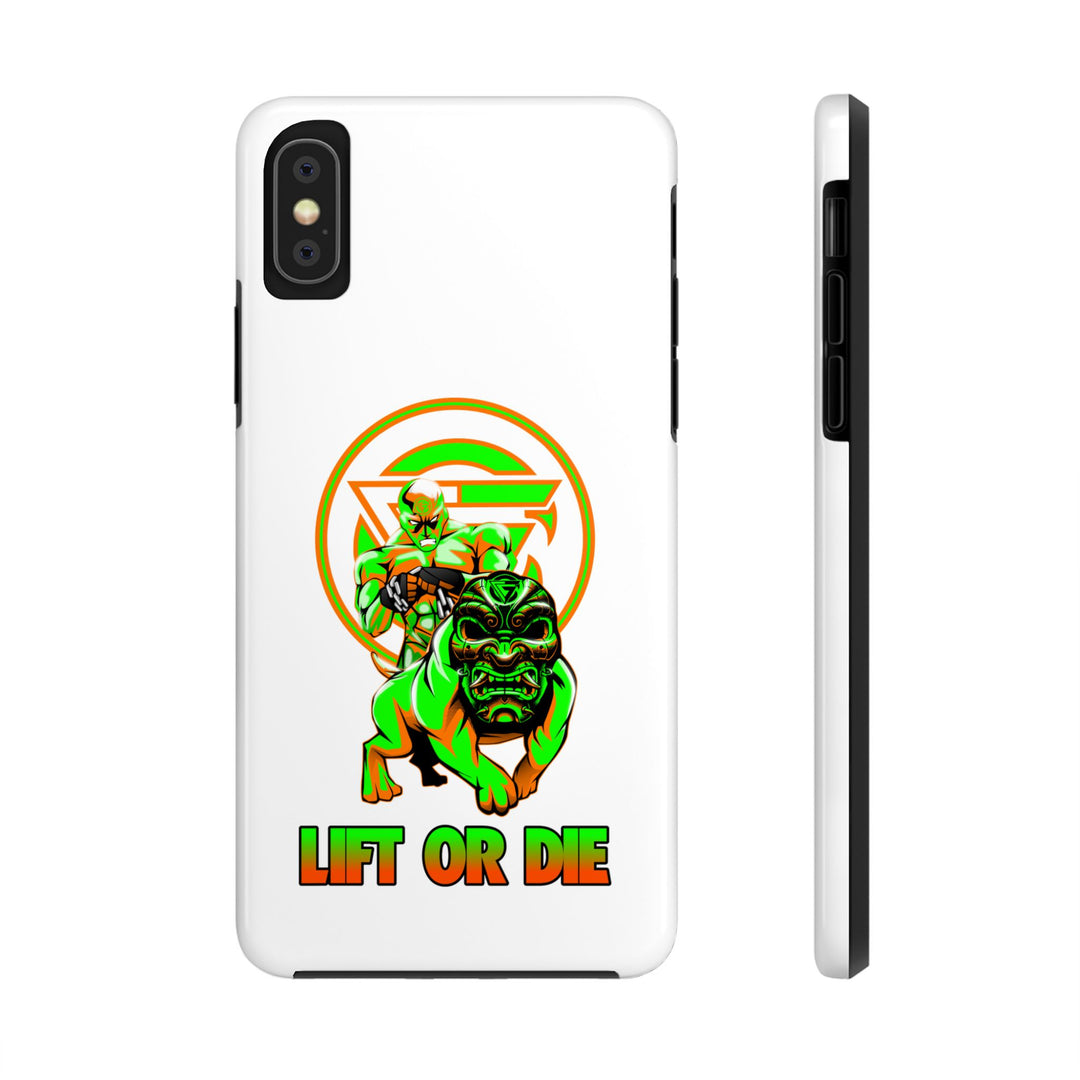 ANGRY DOG ORANGE GREEN PHONE CASE /LIFT OR DIE