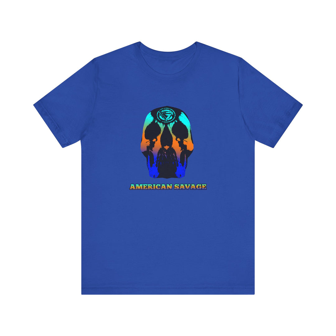 SKULLATOR BLUE ORANGE AQUA  /AMERICAN SAVAGE