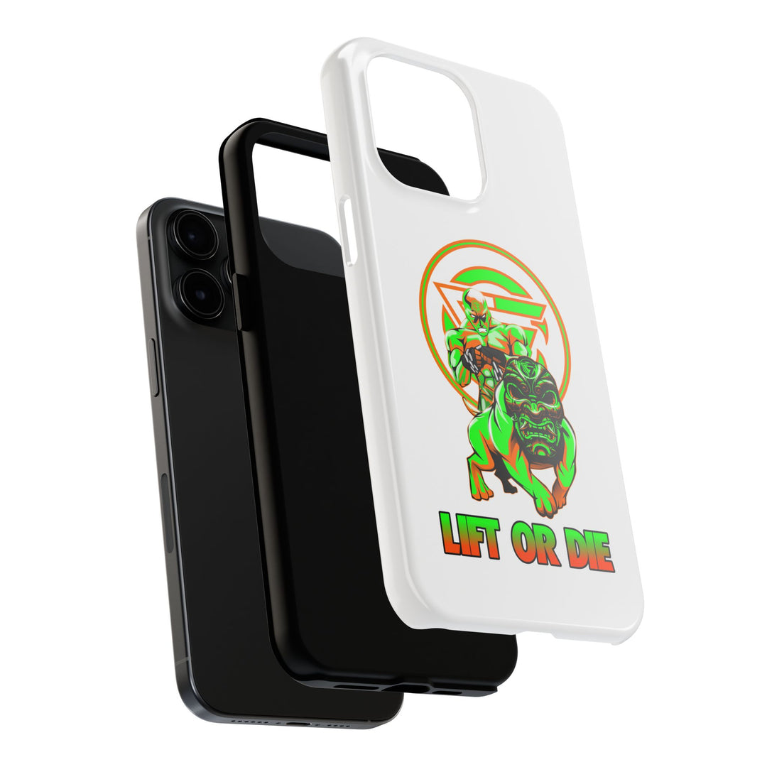 ANGRY DOG ORANGE GREEN PHONE CASE /LIFT OR DIE