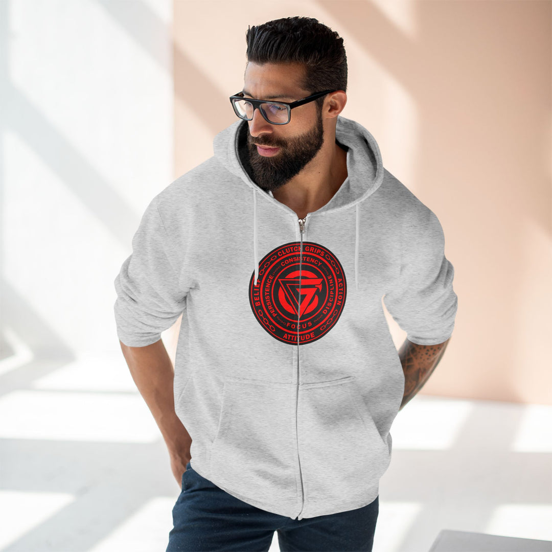 CG OUTLAW RED BLACK /THE QUIK & THE DEAD ZIP UP