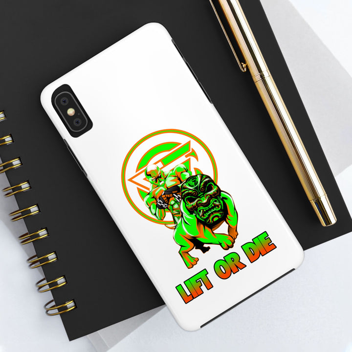 ANGRY DOG ORANGE GREEN PHONE CASE /LIFT OR DIE
