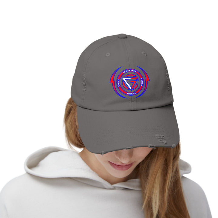 CG LOGO WITH LIGHTNING ARCHES RED WHITE BLUE /BELIEF ATTITUDE ACTION CAP