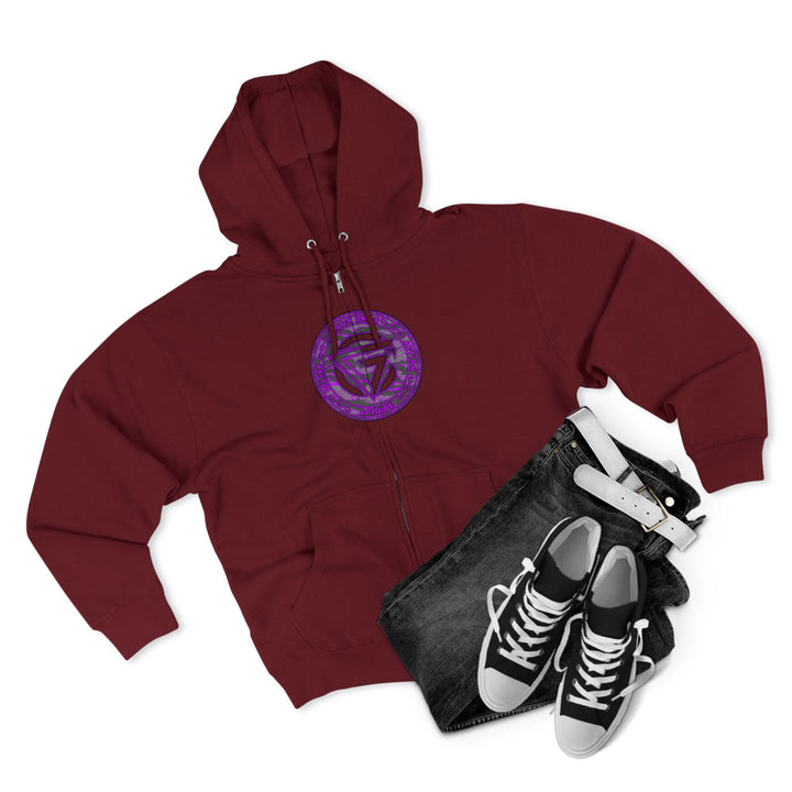 CG ANGRY DOG CAMO GREY PURPLE/READY FOR WAR ZIP UP