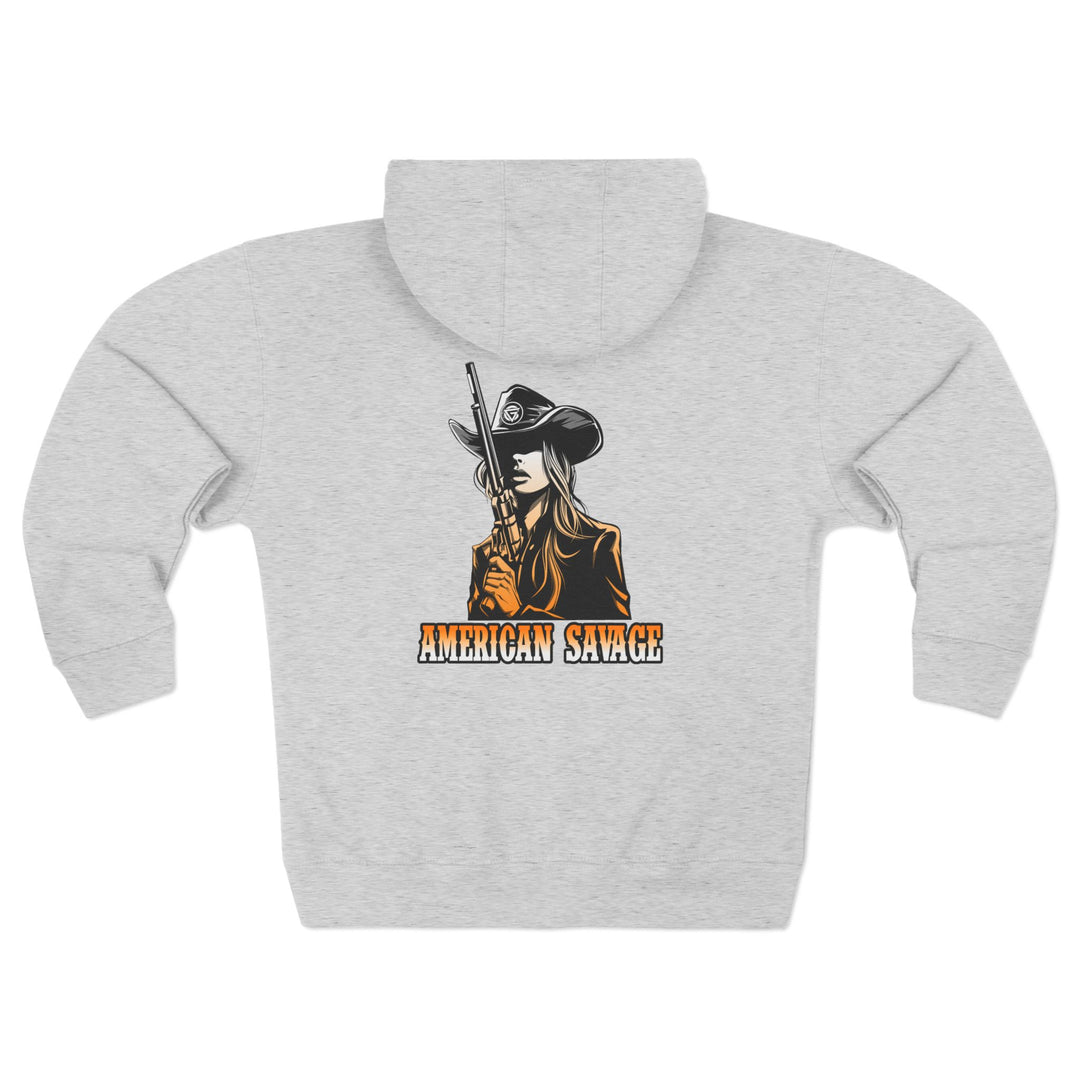 CG WOMAN REBELLORANGE WHITE FADE /AMERICAN SAVAGE ZIP UP