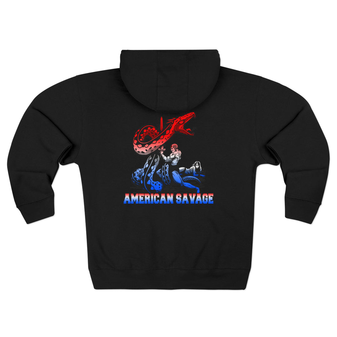 CG SERPENT SLAYER RED WHITE BLUE FADE /AMERICAN SAVAGE ZIP UP