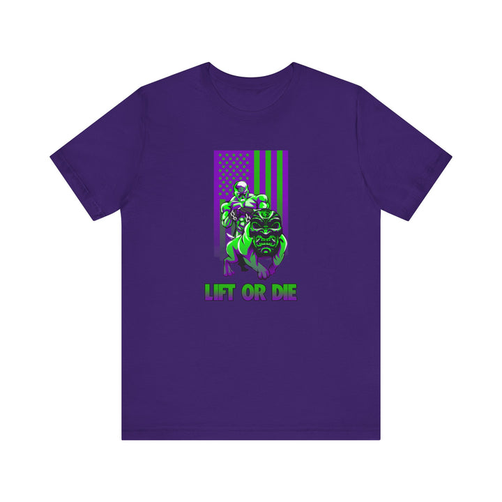 ANGRY DOG PURPLE GREEN FLAG/LIFT OR DIE