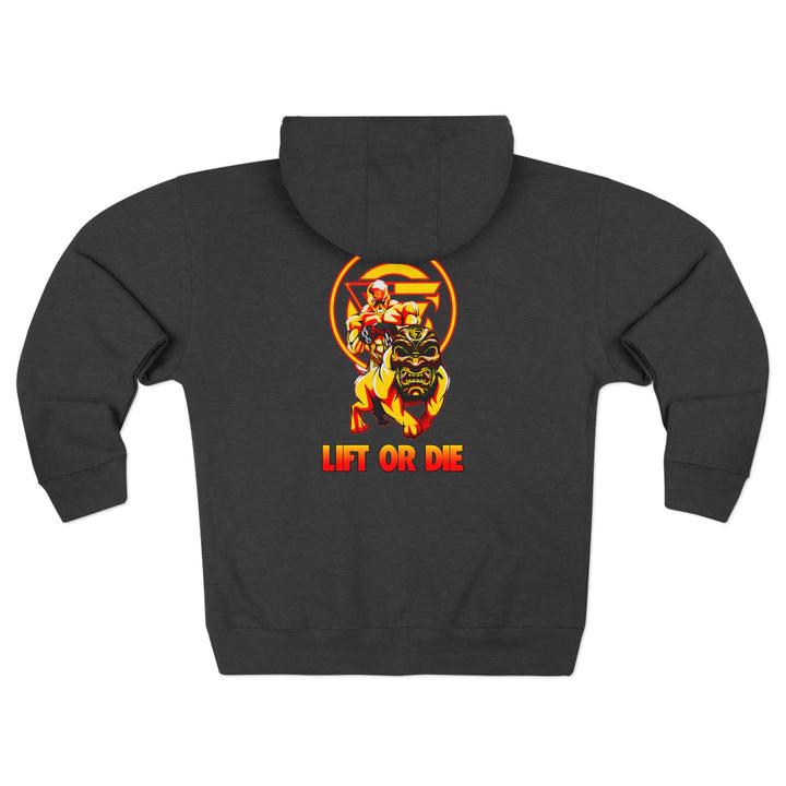 CG ANGRY DOG GOLD RED /LIFT OR DIE ZIP UP