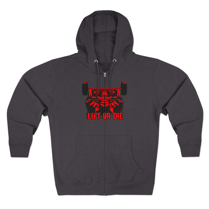 CG FINAL BOSS ON PRE-WORKOUT RED BLACK /LIFT OR DIE ZIP UP