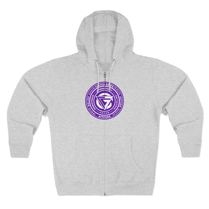 CG ANGRY DOG PURPLE WHITE /LIFT HARDER ZIP UP