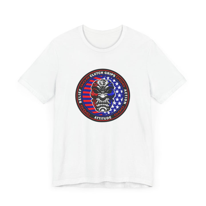 CG RED WHITE BLUE FLAG MASK COIN