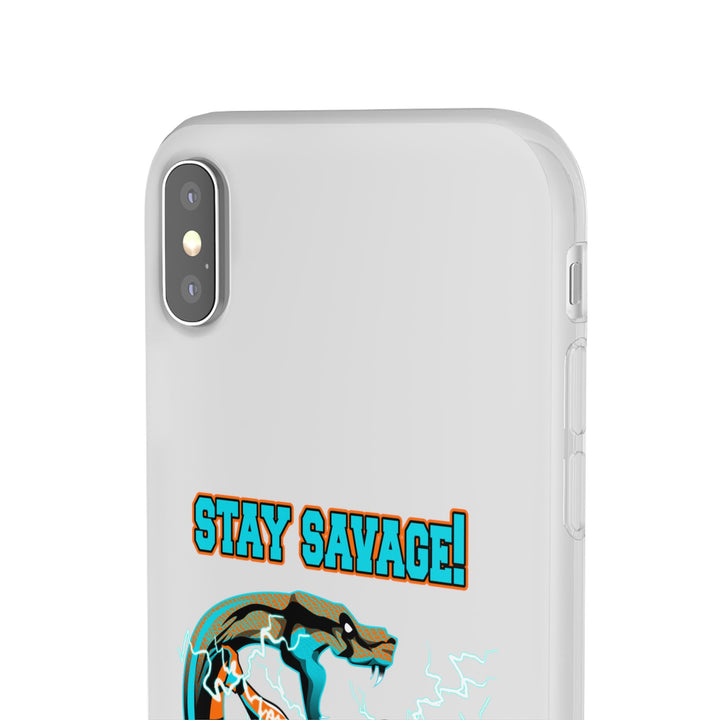 MAC VS SNAKE MIAMI COLORS AQUA ORANGE PHONE CASE /STAY SAVAGE