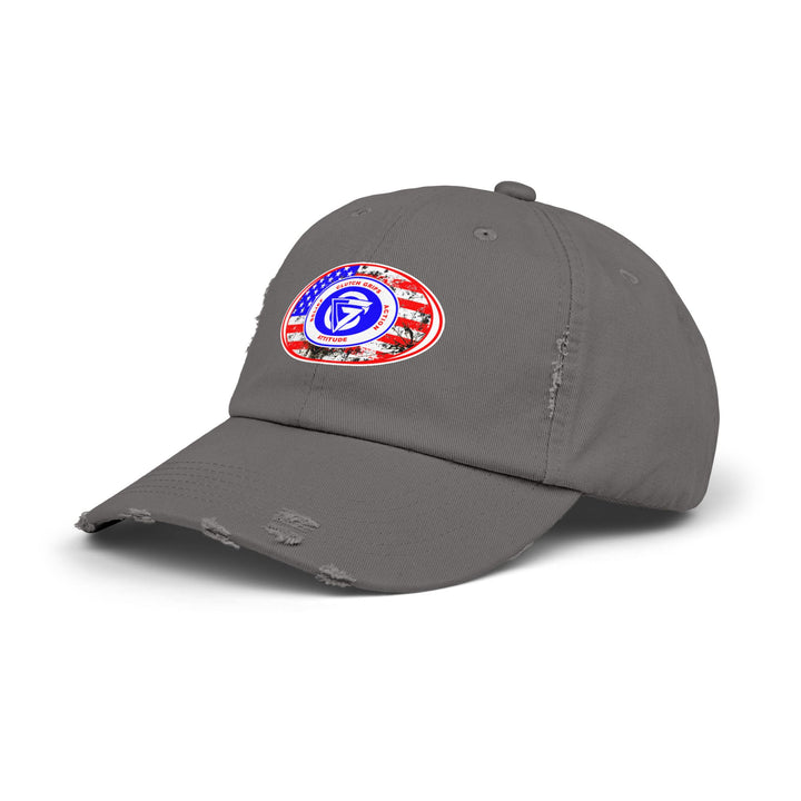 CG OVAL LOGO DISTRESSED FLAG /BELIEF ATTITUDE ACTION CAP