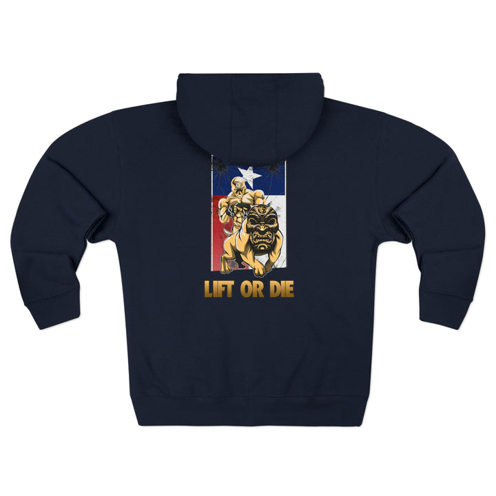 CG ANGRY DOG LONE STAR TEXAS STYLE /LIFT OR DIE ZIP UP