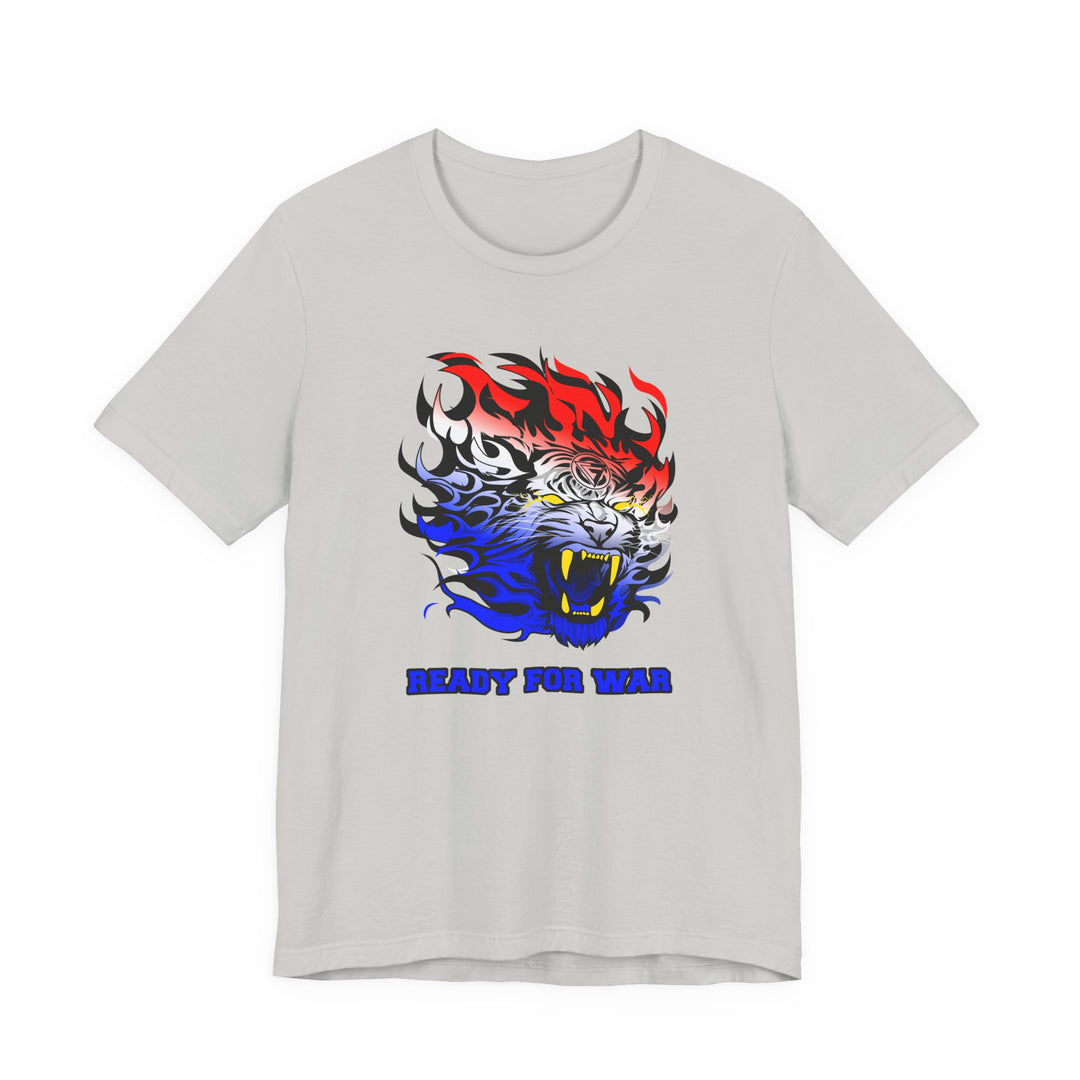 TIGER FLAME RED WHITE BLUE FADE/READY FOR WAR