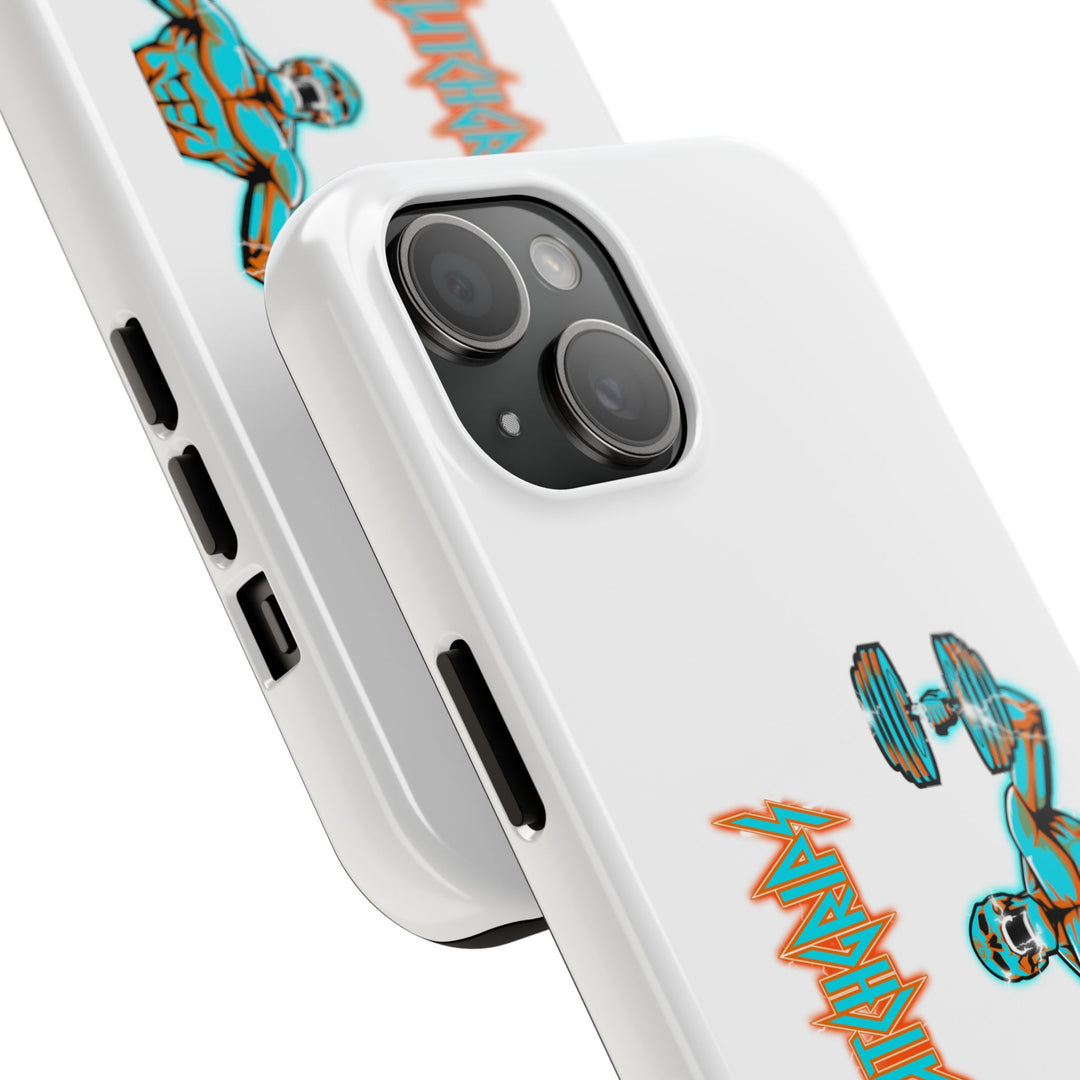 RIDE THE LIGHTNING MIAMI COLORS AQUA ORANGE PHONE CASE/CLUTCHGRIPS
