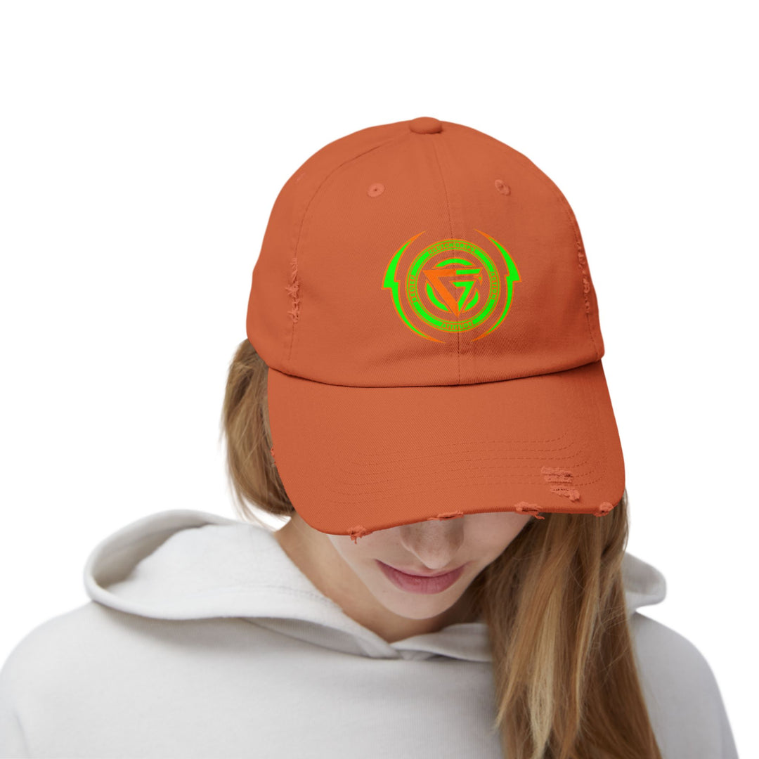 CG LOGO LIGHTNING ARCHES HYPER ORANGE GREEN /BELIEF ATTITUDE ACTION CAP