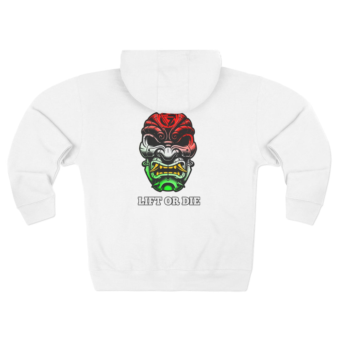 SAMURAI MAC RED WHITE GREEN FADE /LIFT OR DIE ZIP UP