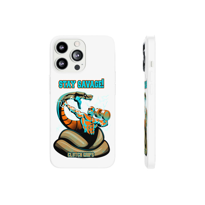 MAC VS SNAKE MIAMI COLORS AQUA ORANGE PHONE CASE /STAY SAVAGE