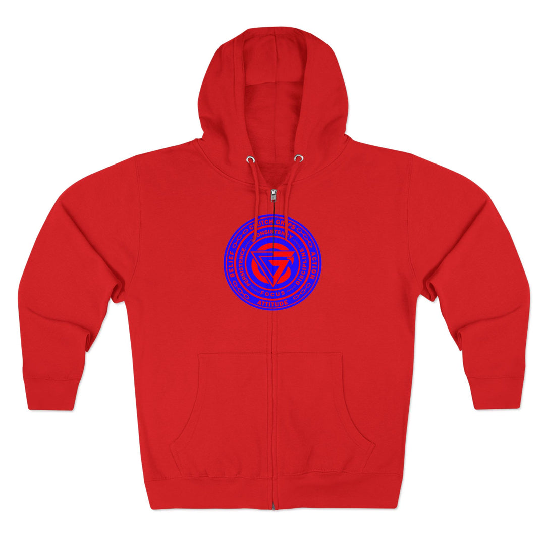 MAC VS SNAKE RED BLUE /LIFT OR DIE ZIP UP