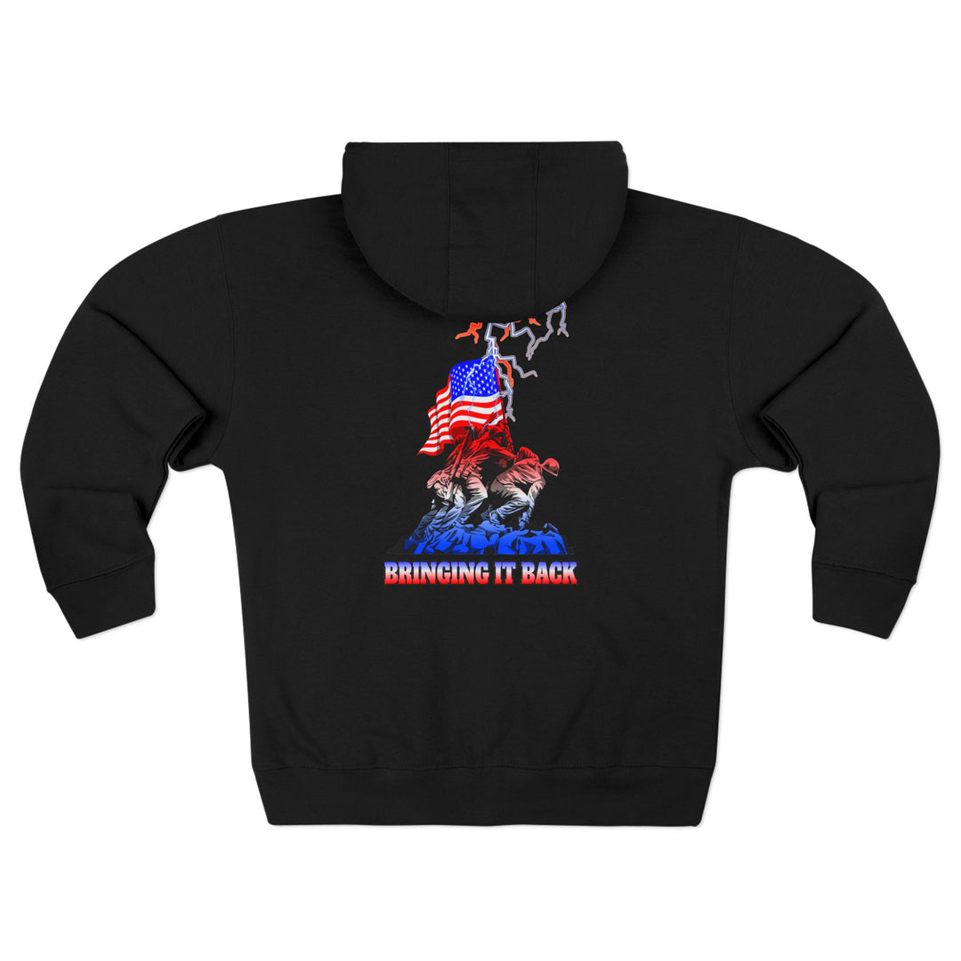 CG A AMERICAN WARRIORS RED WHITE BLUE FADE /BRINGING IT BACK ZIP UP