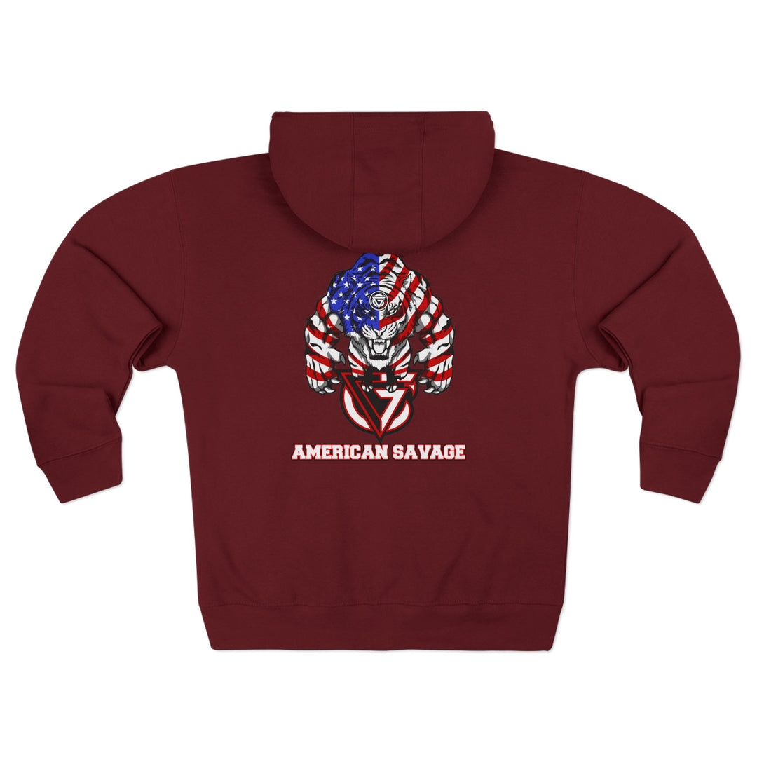 CG WICKED TIGER RED WHITE BLUE /AMERICAN SAVAGE ZIP UP