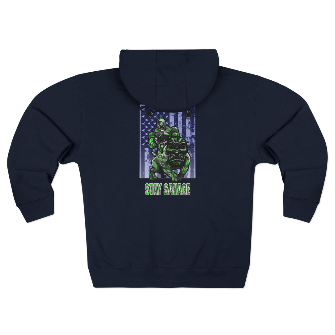 CG ANGRY DOG CAMO GREEN /STAY SAVAGE ZIP UP