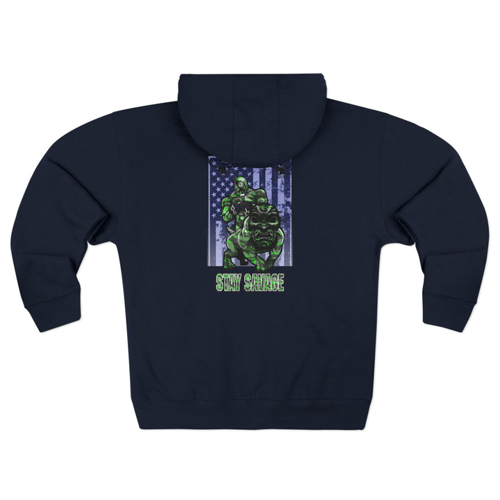 CG ANGRY DOG CAMO GREEN /STAY SAVAGE ZIP UP