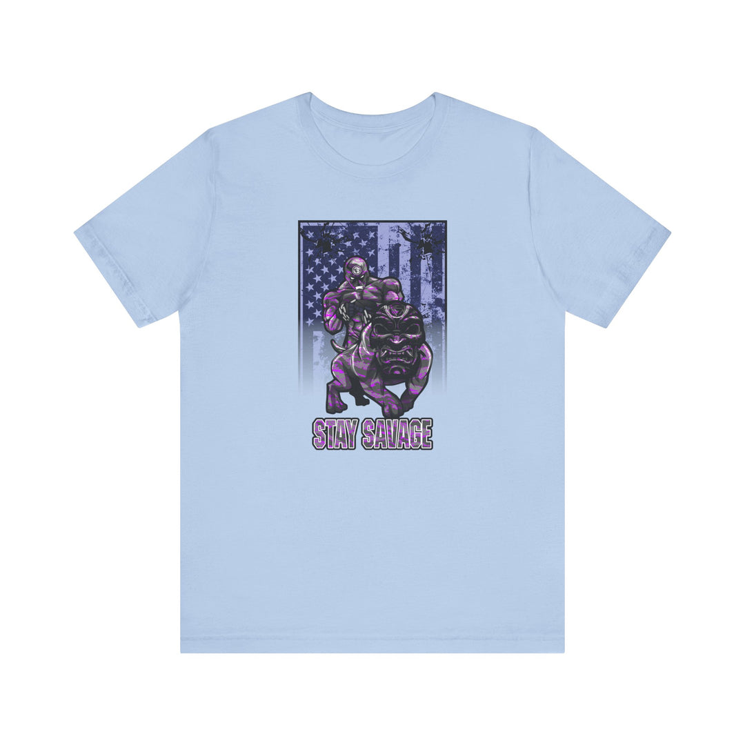 ANGRY DOG FLAG PURPLE GREY CAMO/STAY SAVAGE