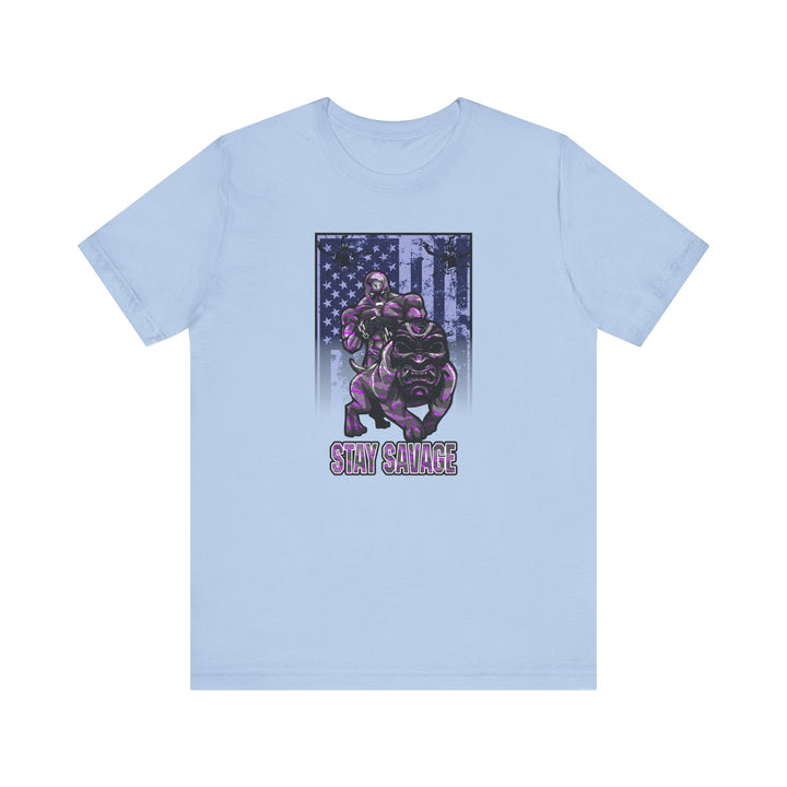 ANGRY DOG FLAG PURPLE GREY CAMO/STAY SAVAGE