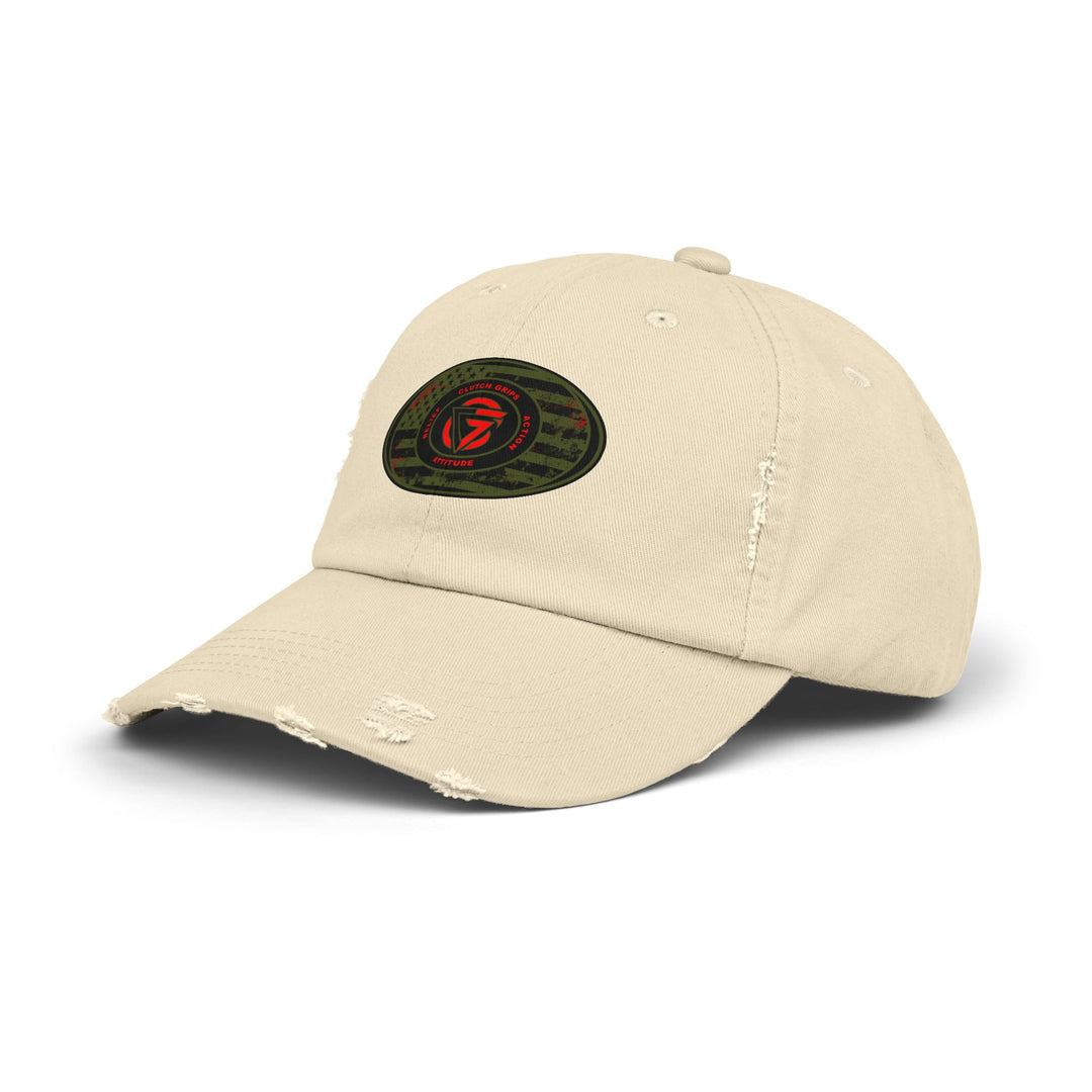 OD GREEN MILTARY BLOODY DISTRESSED TRIBUTE CAP