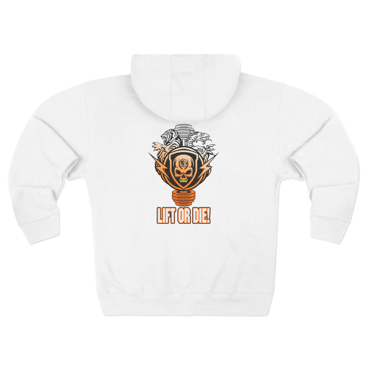 CG SKULLATOR SGL BELL DRAGON TIGER RED WHITE GREEN FADE /LIFT OR DIE ZIP UP