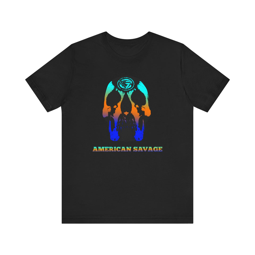 SKULLATOR BLUE ORANGE AQUA  /AMERICAN SAVAGE
