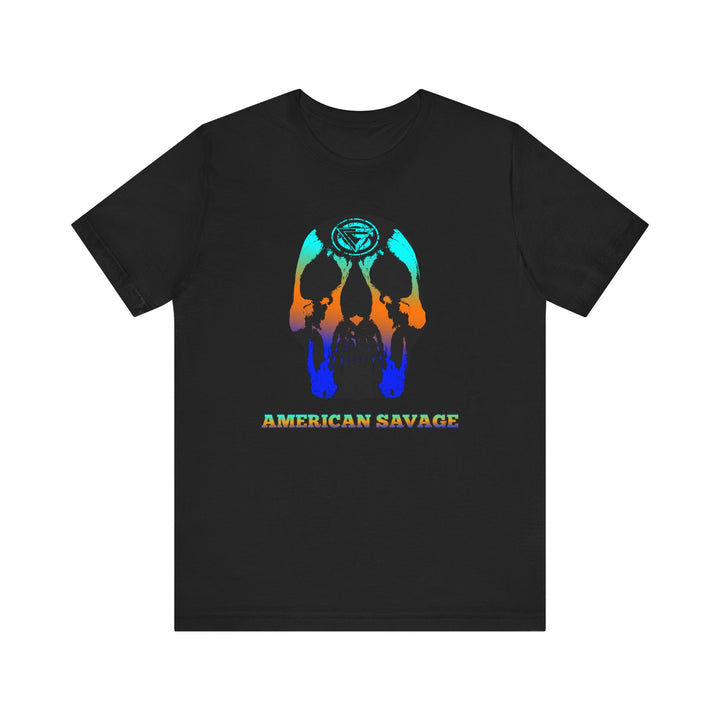 SKULLATOR BLUE ORANGE AQUA  /AMERICAN SAVAGE