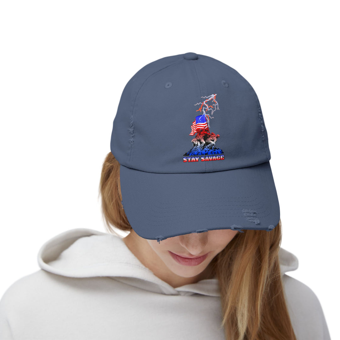FREEDOM WARRIORS RED WHITE BLUE FADE /STAY SAVAGE CAP