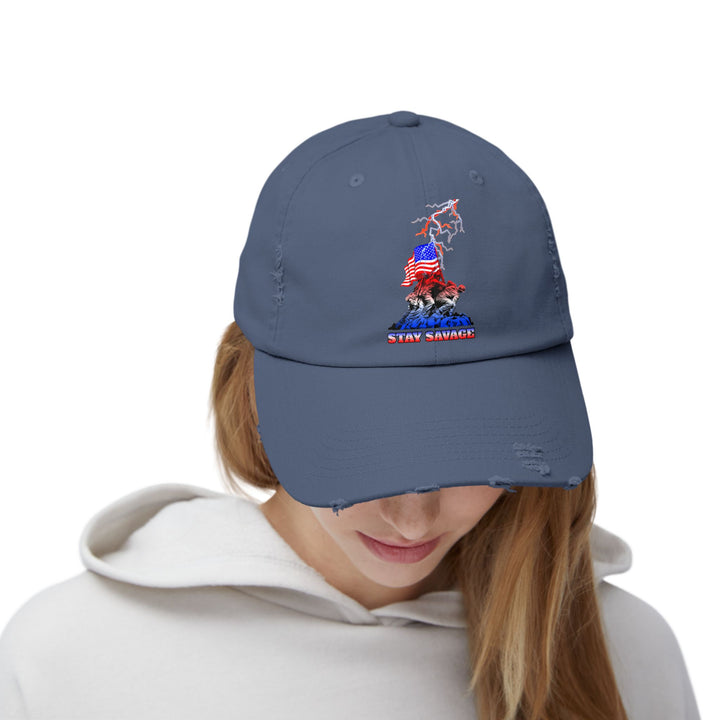 FREEDOM WARRIORS RED WHITE BLUE FADE /STAY SAVAGE CAP