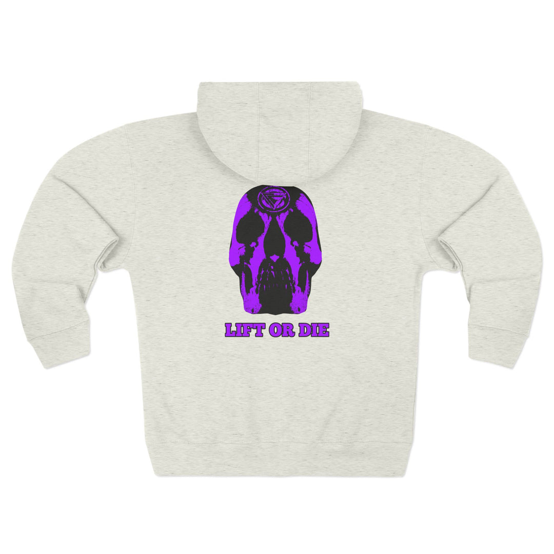 CG SKULL PURPLE NURPLE /LIFT OR DIE ZIP UP