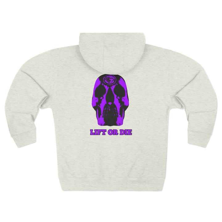 CG SKULL PURPLE NURPLE /LIFT OR DIE ZIP UP