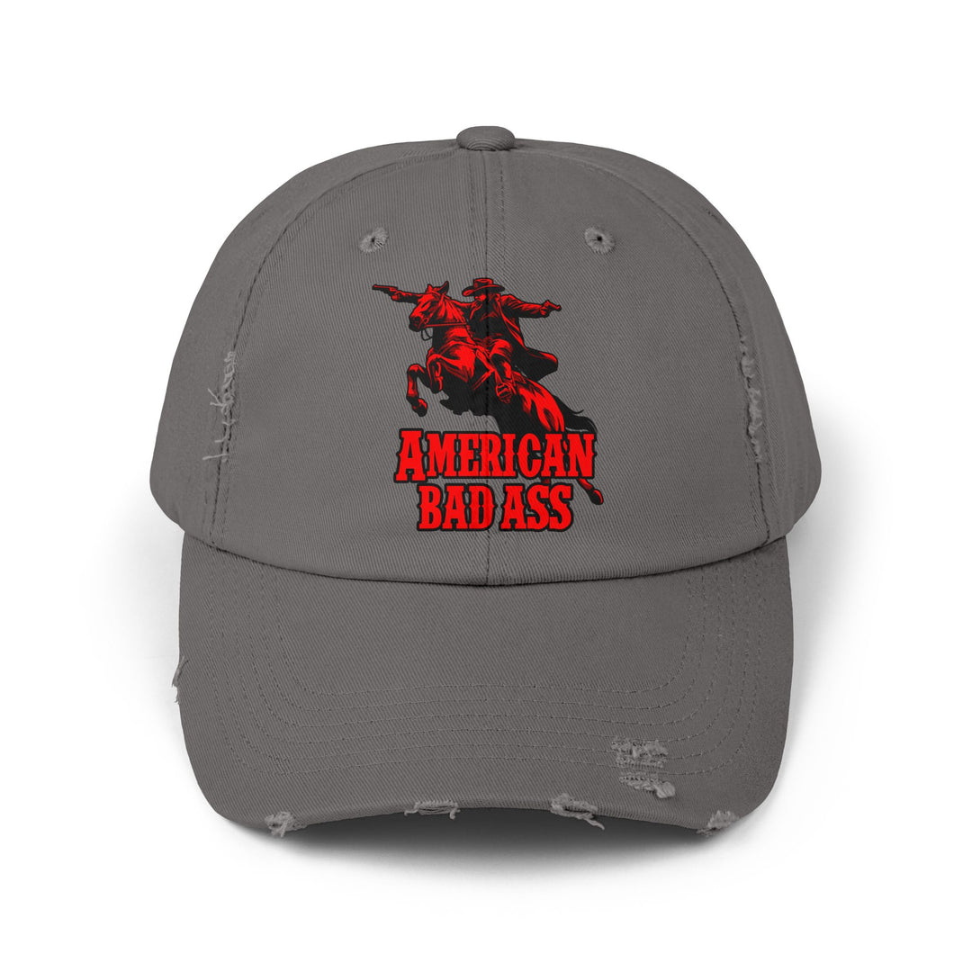 COWBOY OUTLAW RED/AMERICAN BADASS CAP